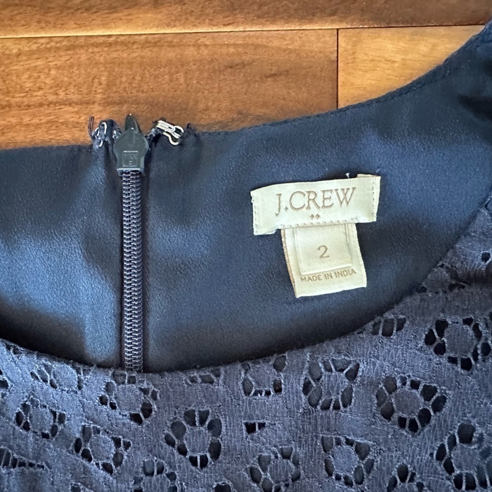 J. Crew Navy Fit & Flare Dress size 2 - Picture 5 of 5